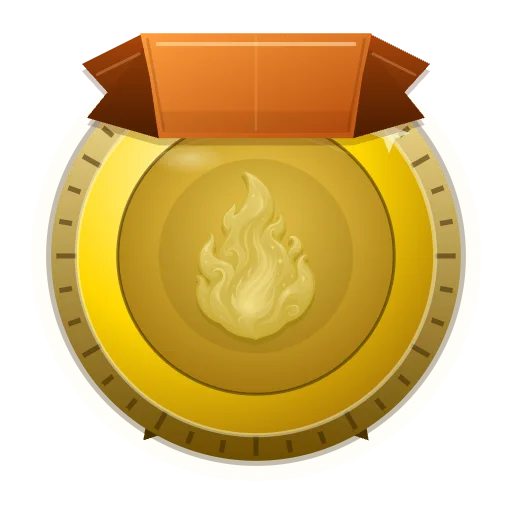 Gold streak medal